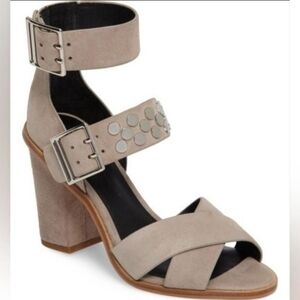 Rebecca Minkoff Jennifer Studded Suede Sandals  Size 9